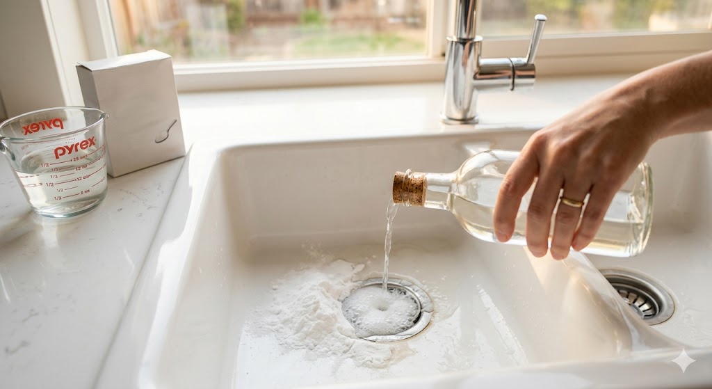 soda vinegar drain