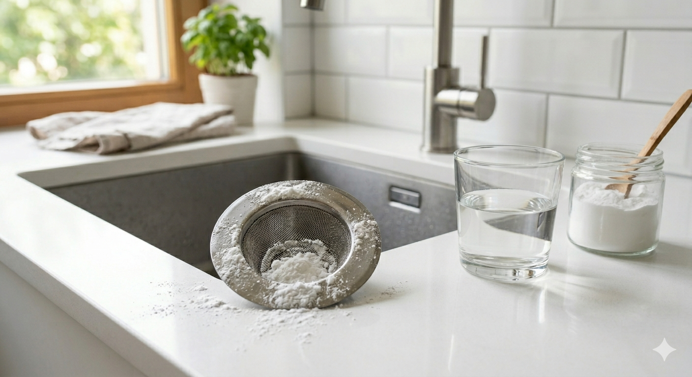 vinegar and baking soda unclog
