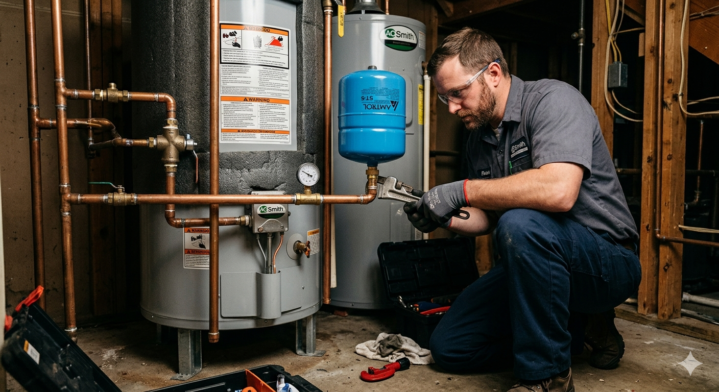 water heater expansion tank installation